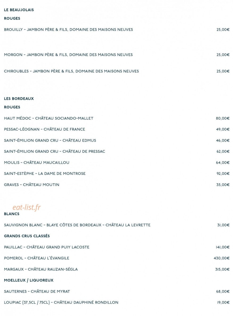 Comptoir de la Gastronomie — carte page 7