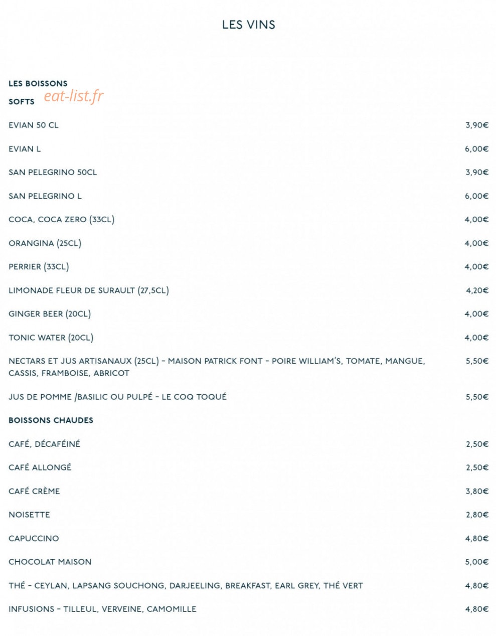 Comptoir de la Gastronomie — carte page 3