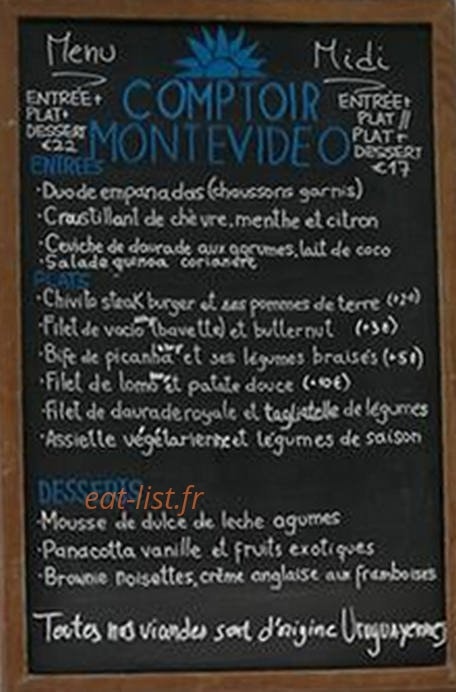Comptoir Montevideo — carte page 1