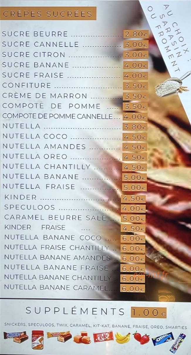 Crêperie 8 — carte page 1