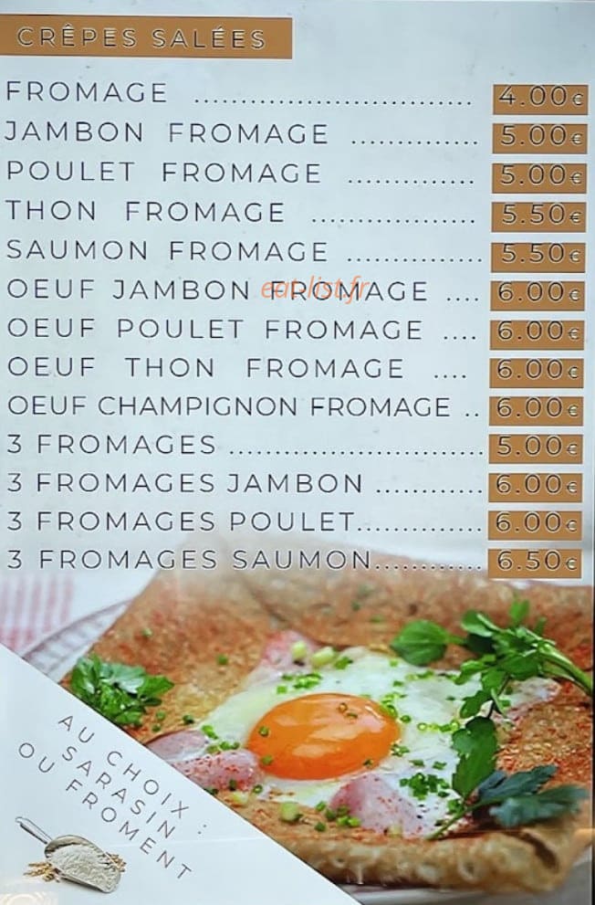 Crêperie 8 — carte page 3