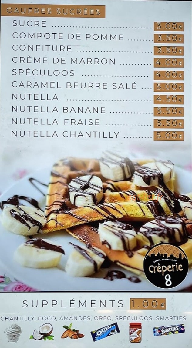 Crêperie 8 — carte page 2