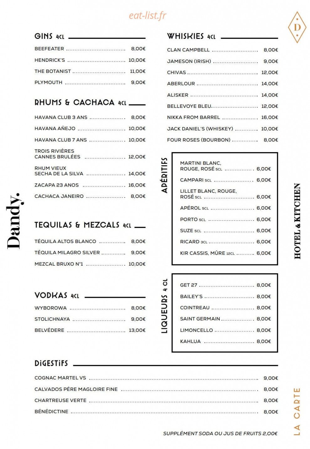 Dandy Kitchen — carte page 4