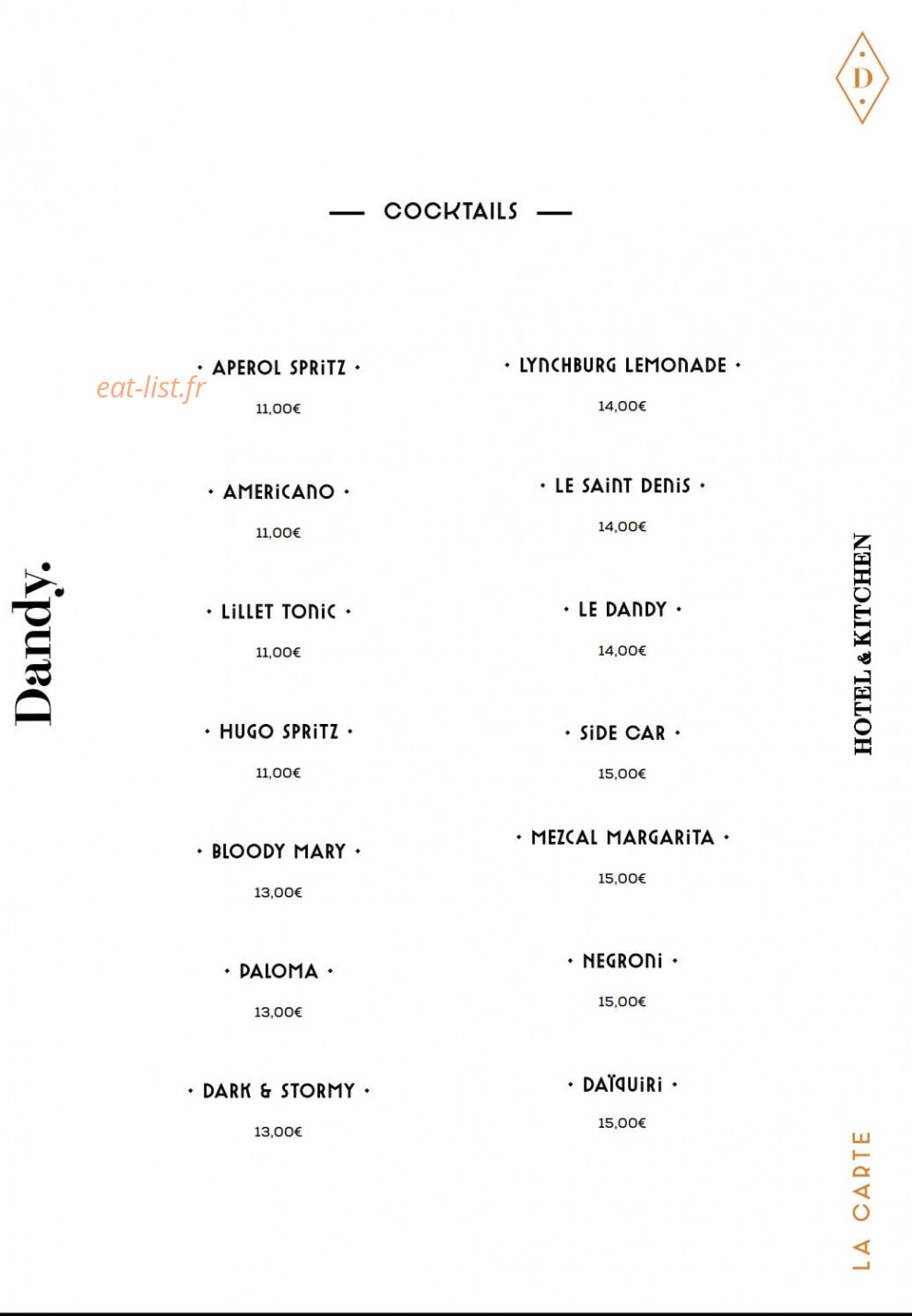 Dandy Kitchen — carte page 5