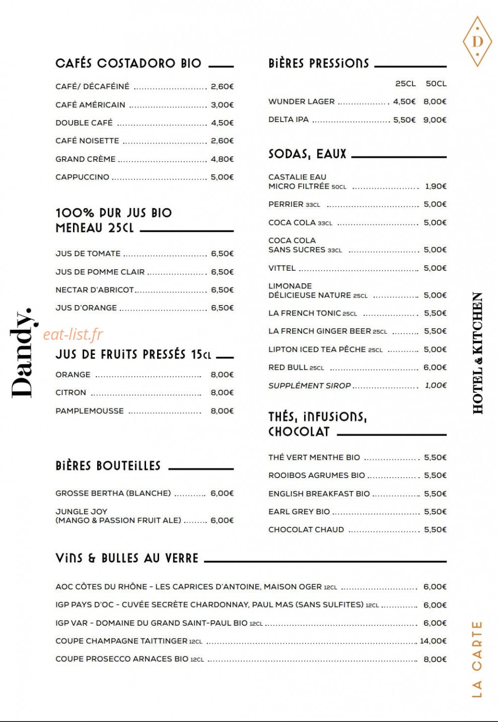 Dandy Kitchen — carte page 2