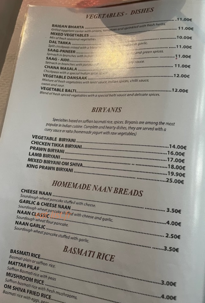 Delhicious — carte page 3