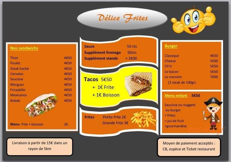 Délice-frites — carte page 2