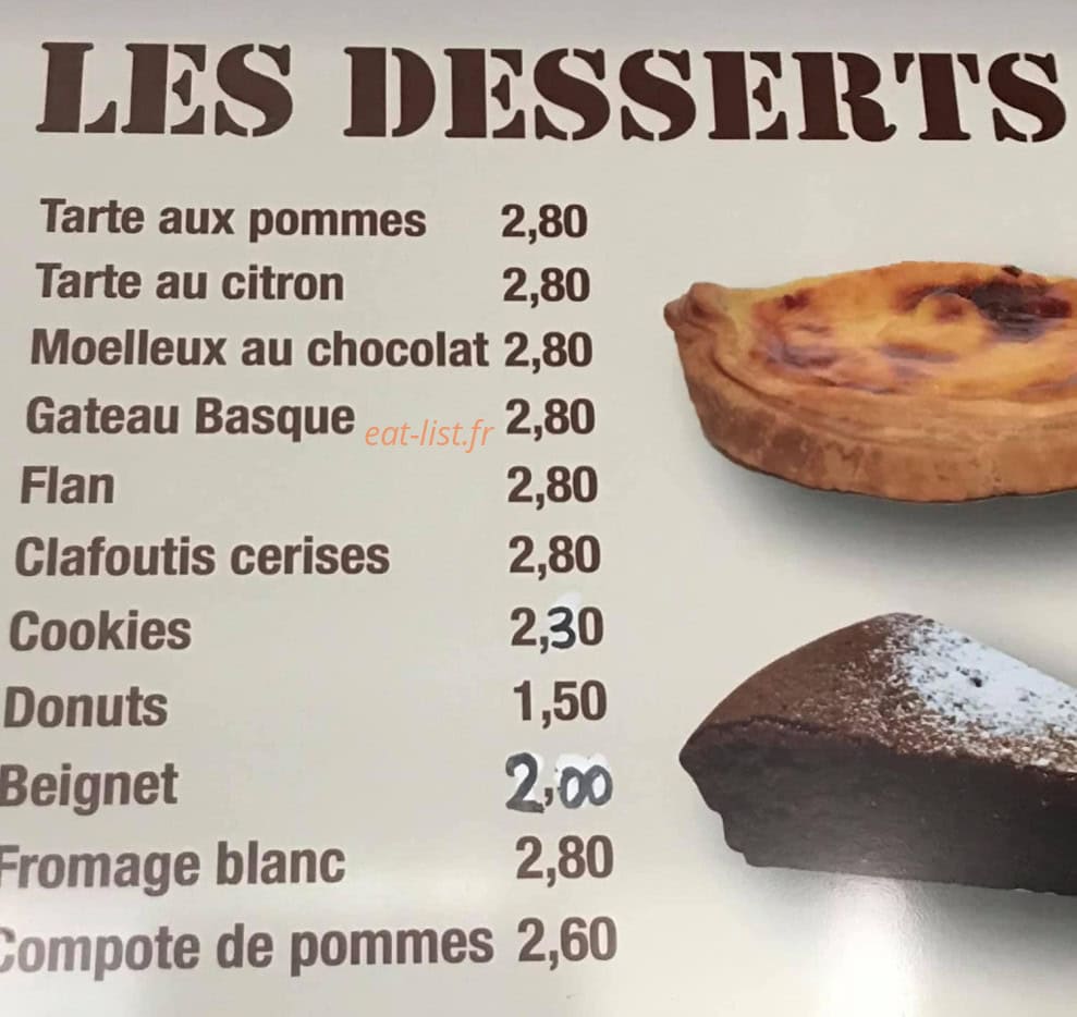 Délices et Gourmandises — carte page 6