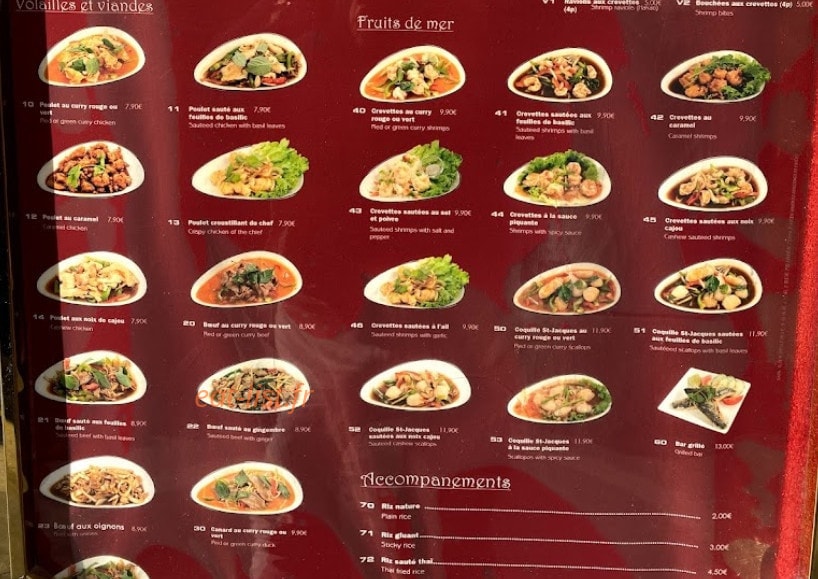 Eathai — carte page 3