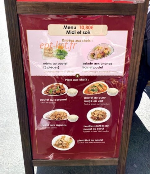 Eathai — carte page 1