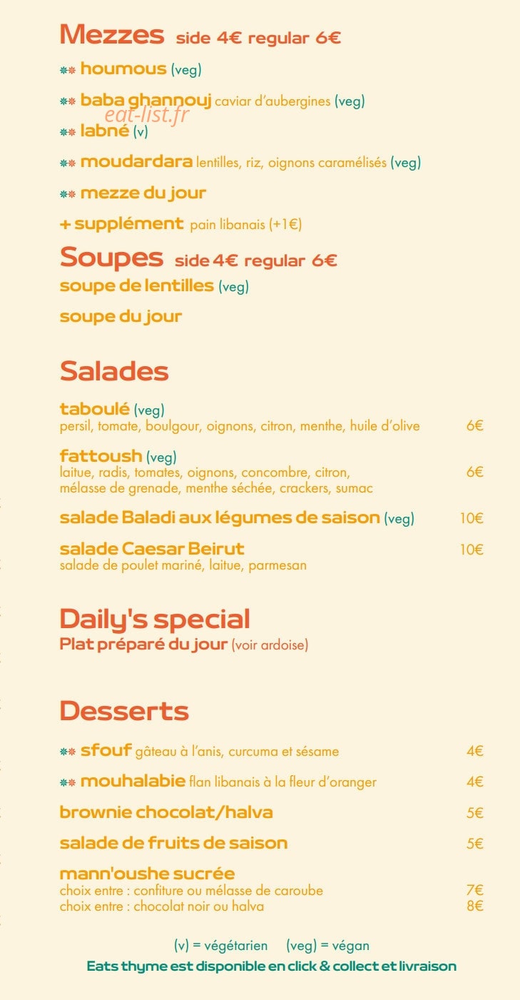 EatsThyme — carte page 2