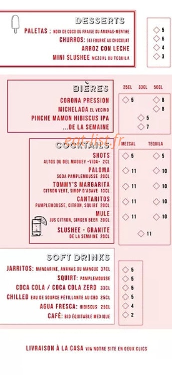 El Vecino Taqueria — carte page 2