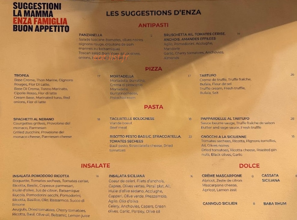Enza Famiglia — carte page 1