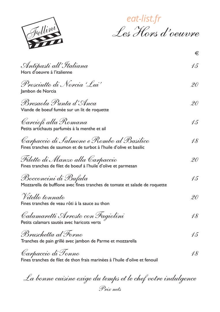 Fellini — carte page 2