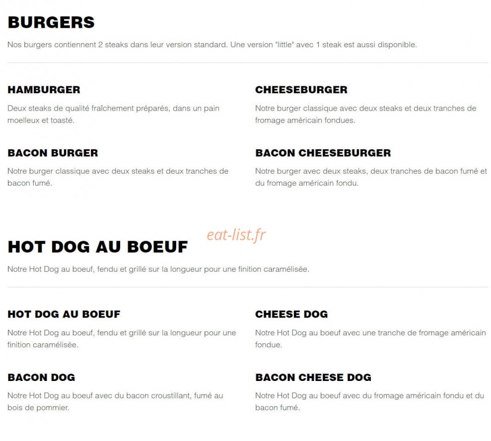 Five Guys — carte page 1