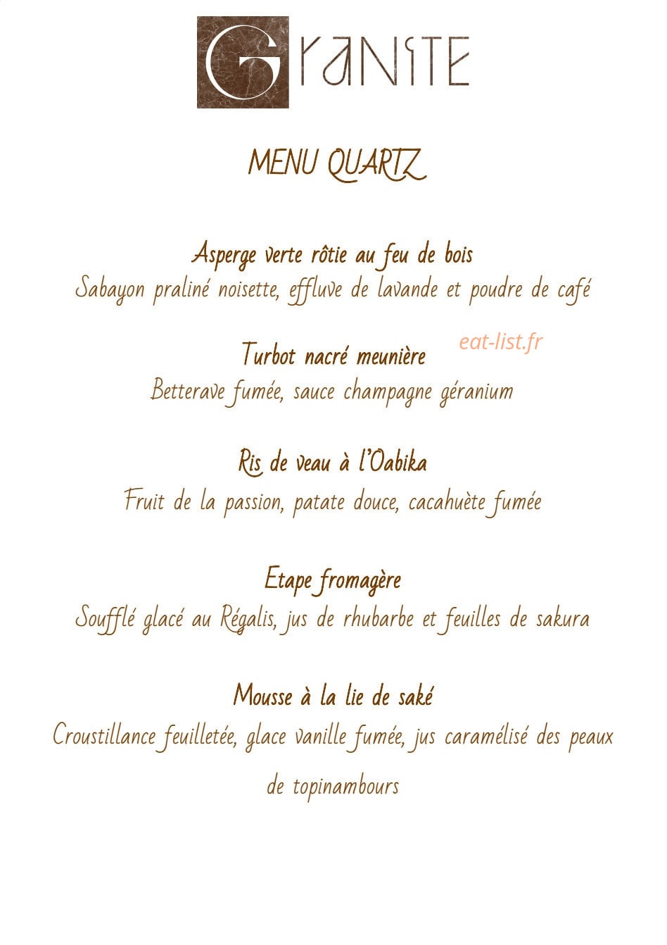 Granite — carte page 1