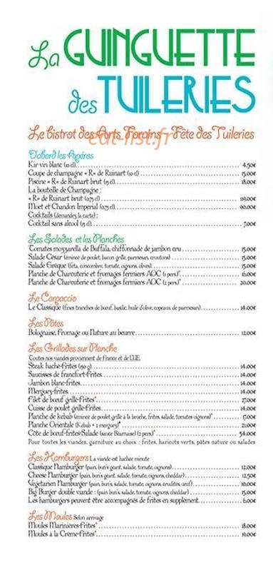 Guinguette des Tuileries — carte page 1