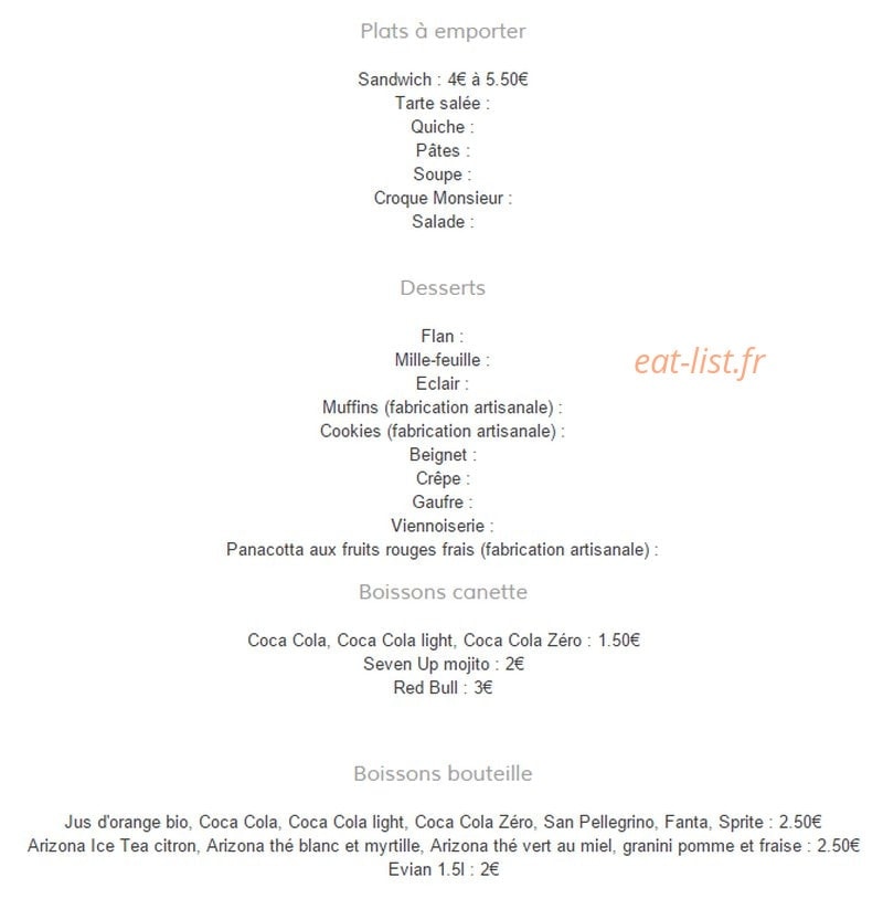 Happy Caffé — carte page 2