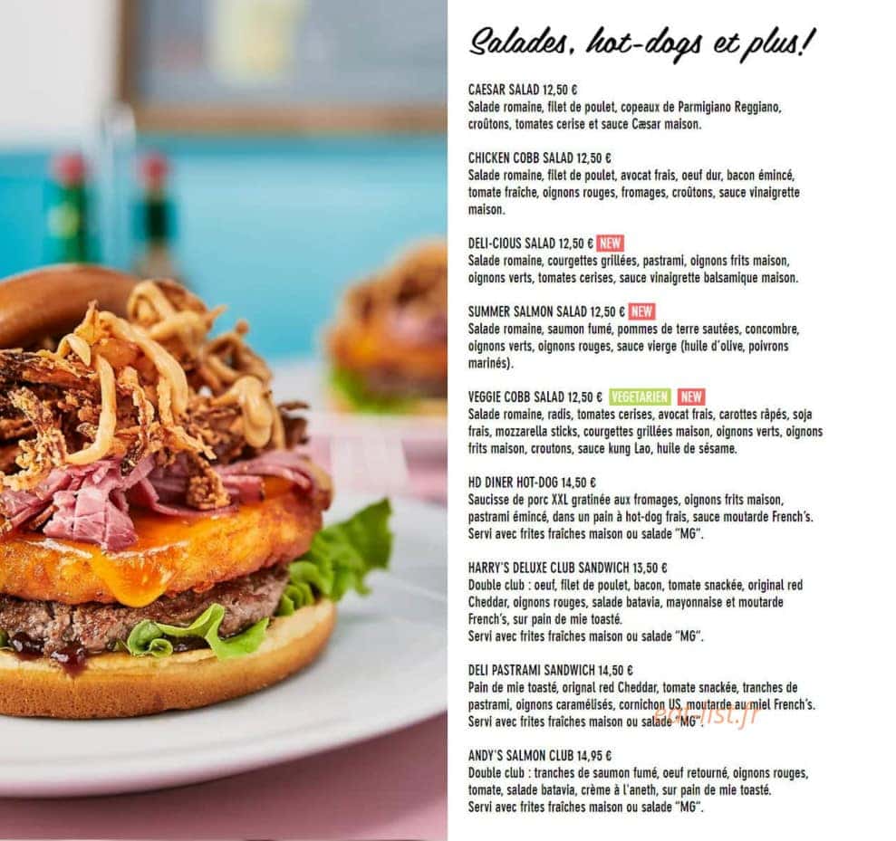 HD diner — carte page 3