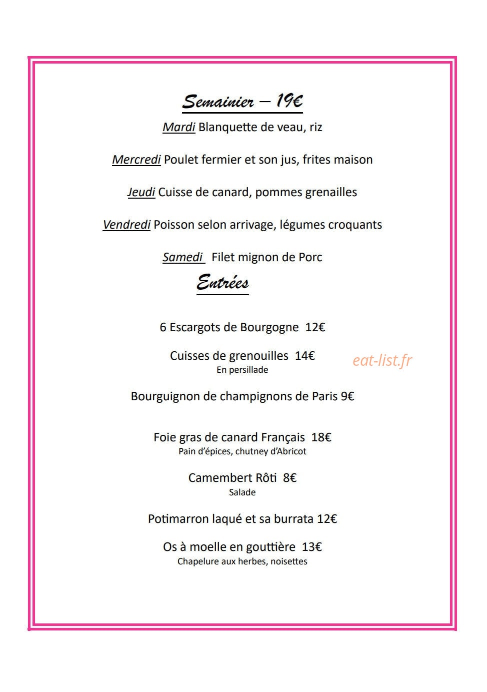 Honorée — carte page 2