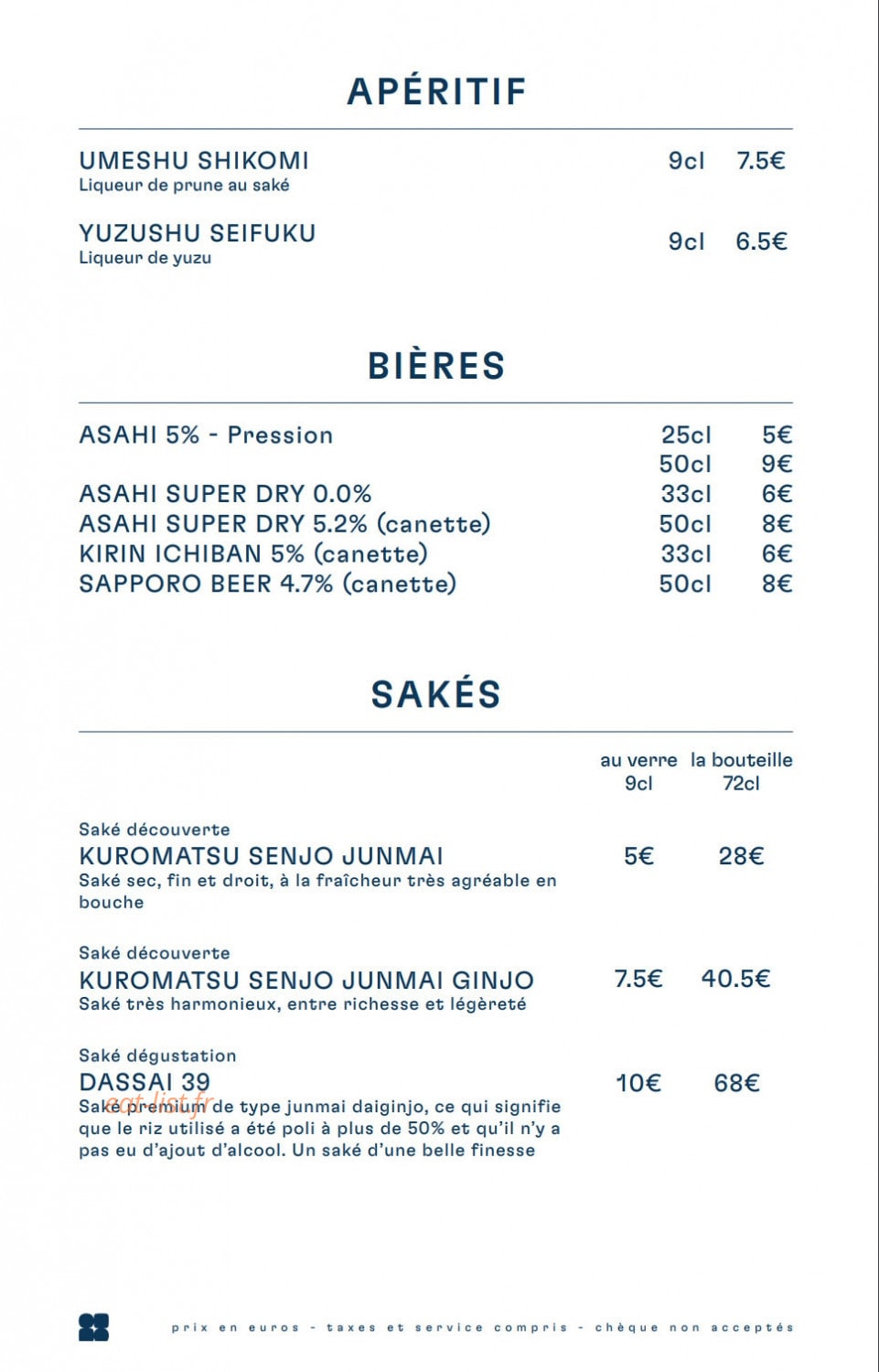 Irasshai — carte page 9