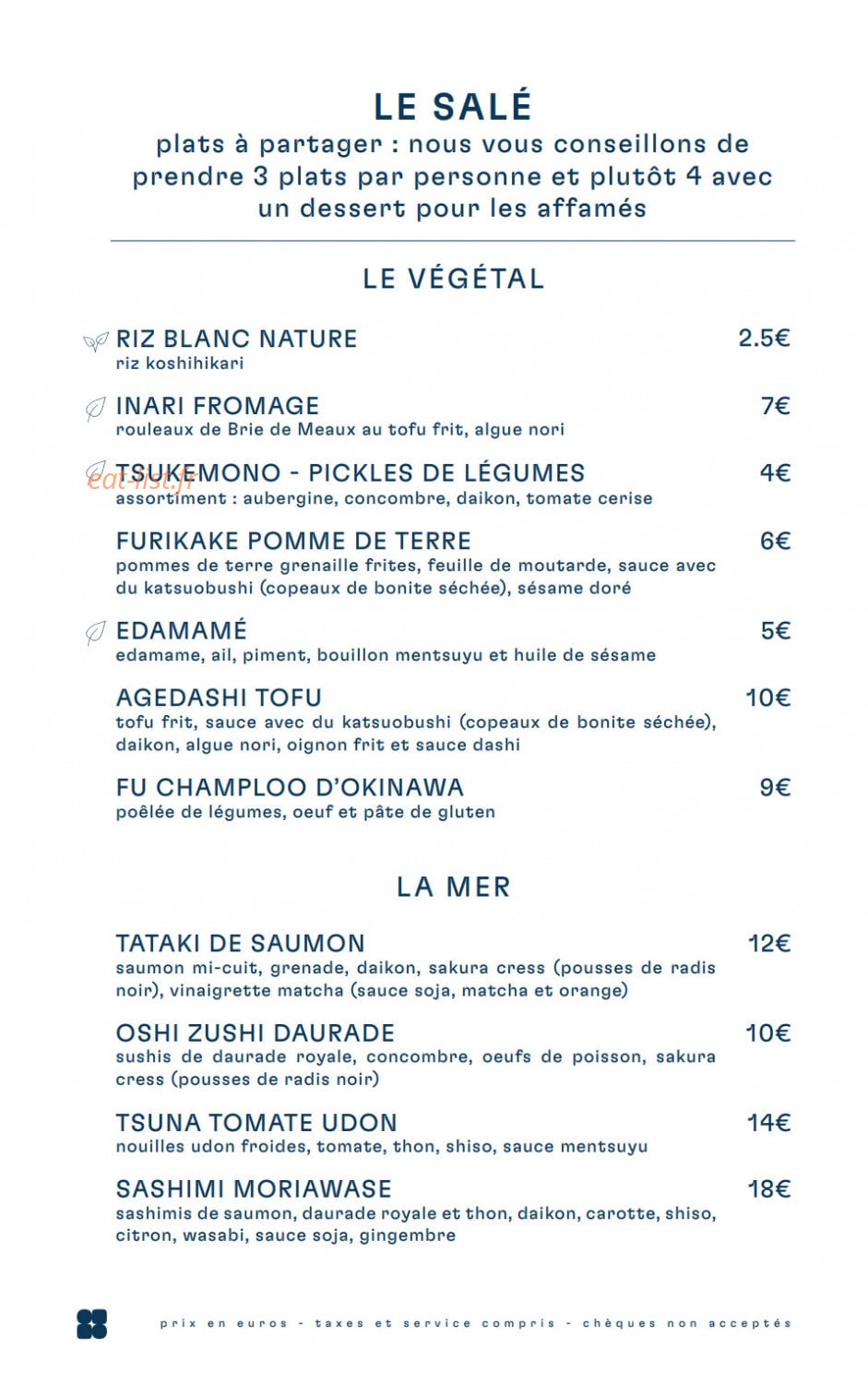 Irasshai — carte page 7