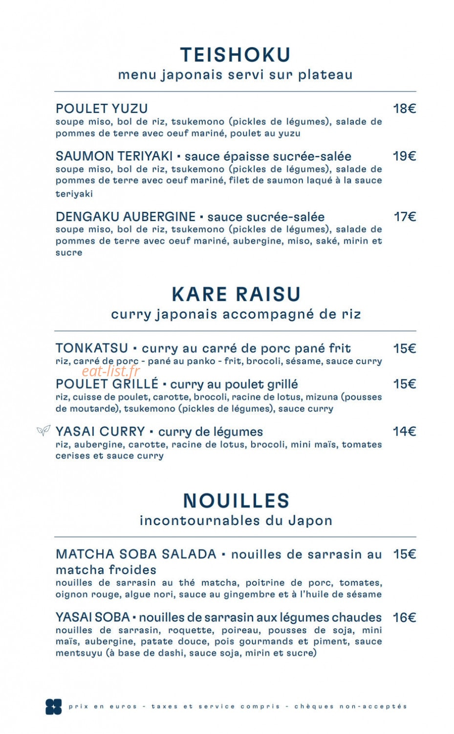 Irasshai — carte page 2