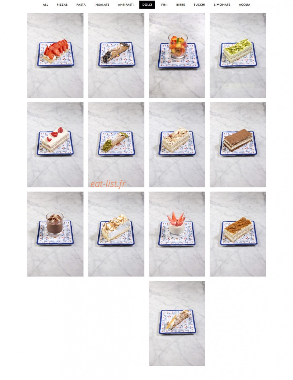 Italian Trattoria — carte page 5