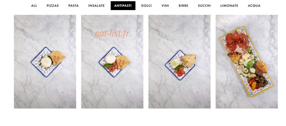 Italian Trattoria — carte page 4