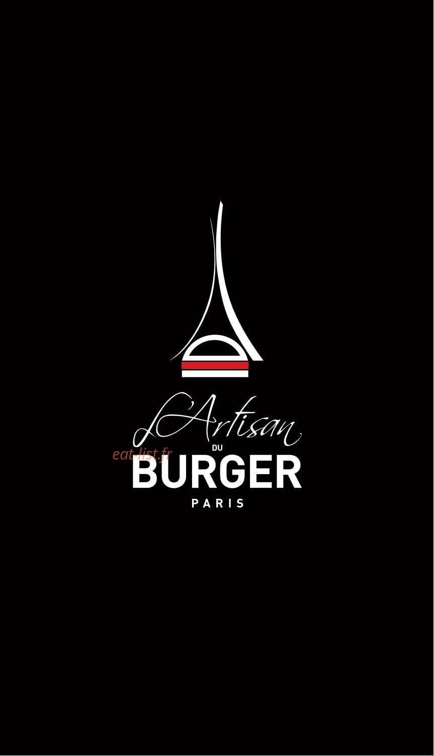 L'artisan du burger — carte page 1