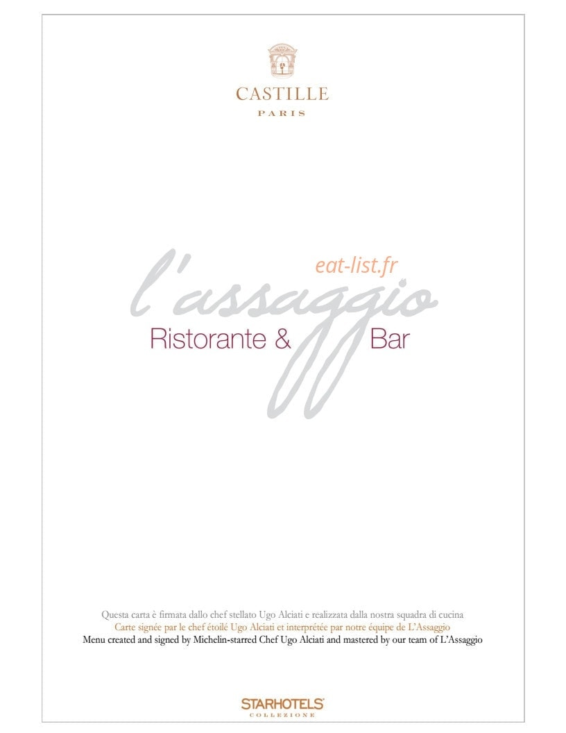 L'Assaggio — carte page 1