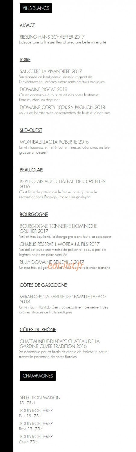 L'Escargot Montorgueil — carte page 6