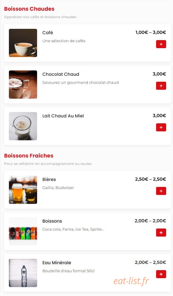 La Cantine — carte page 4