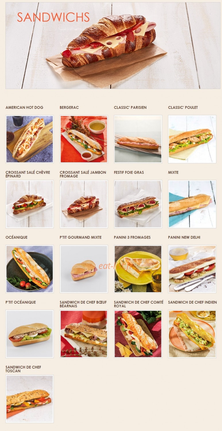 La Croissanterie — carte page 1