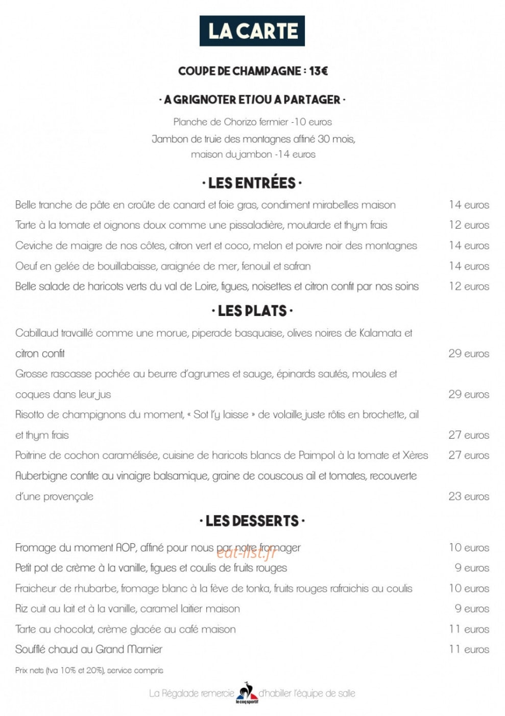 La Régalade — carte page 1