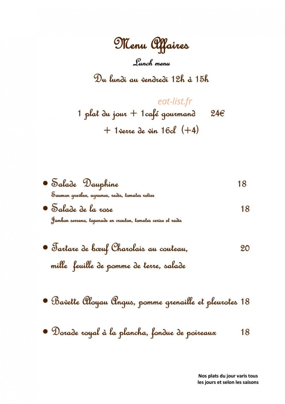 La Rose de France — carte page 9