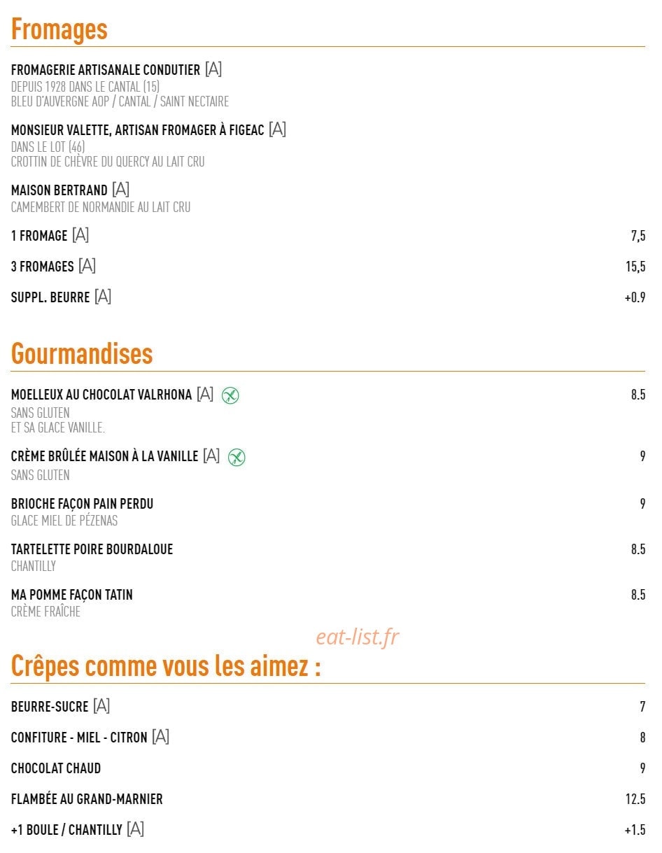 La Rotonde St. Honoré — carte page 3