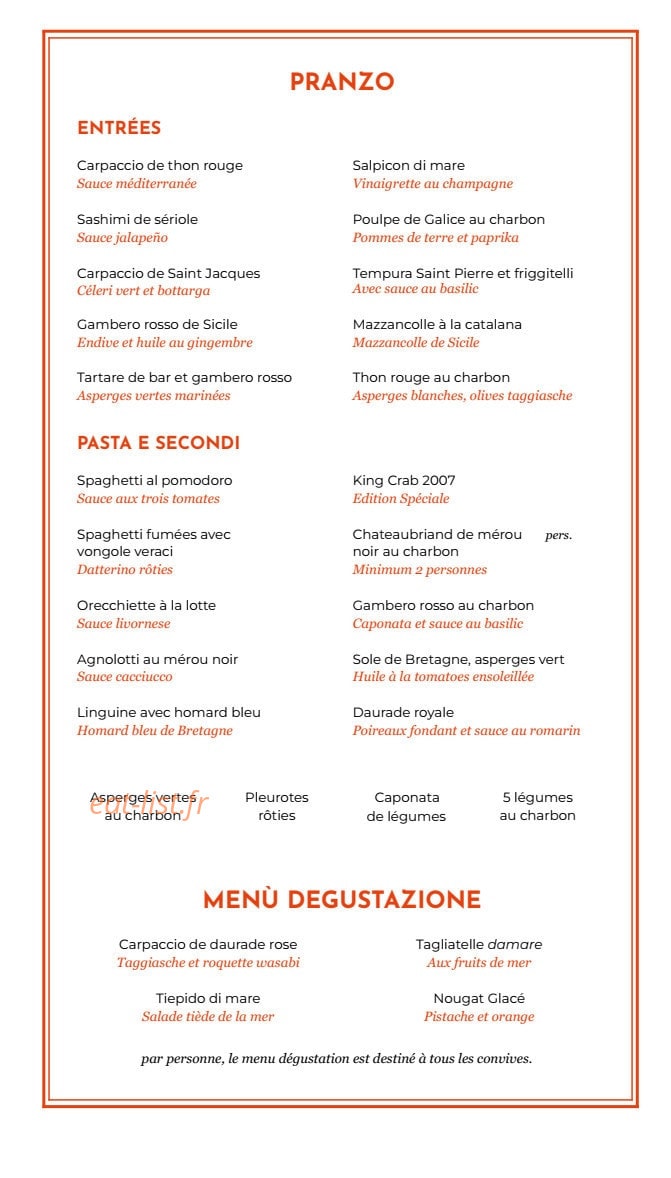 Langosteria — carte page 2
