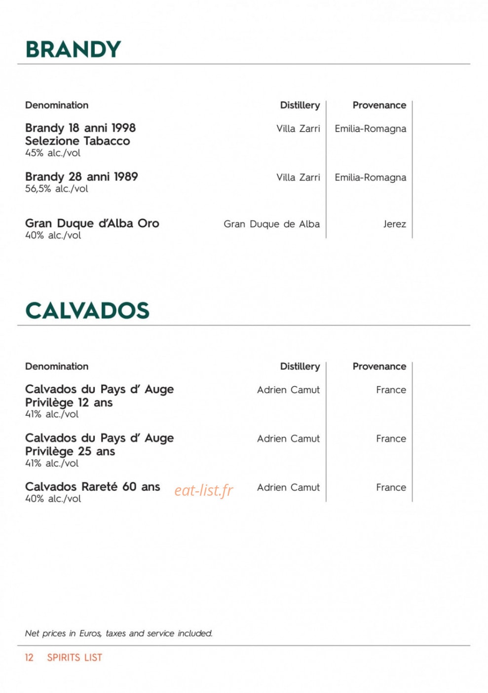 Langosteria — carte page 16