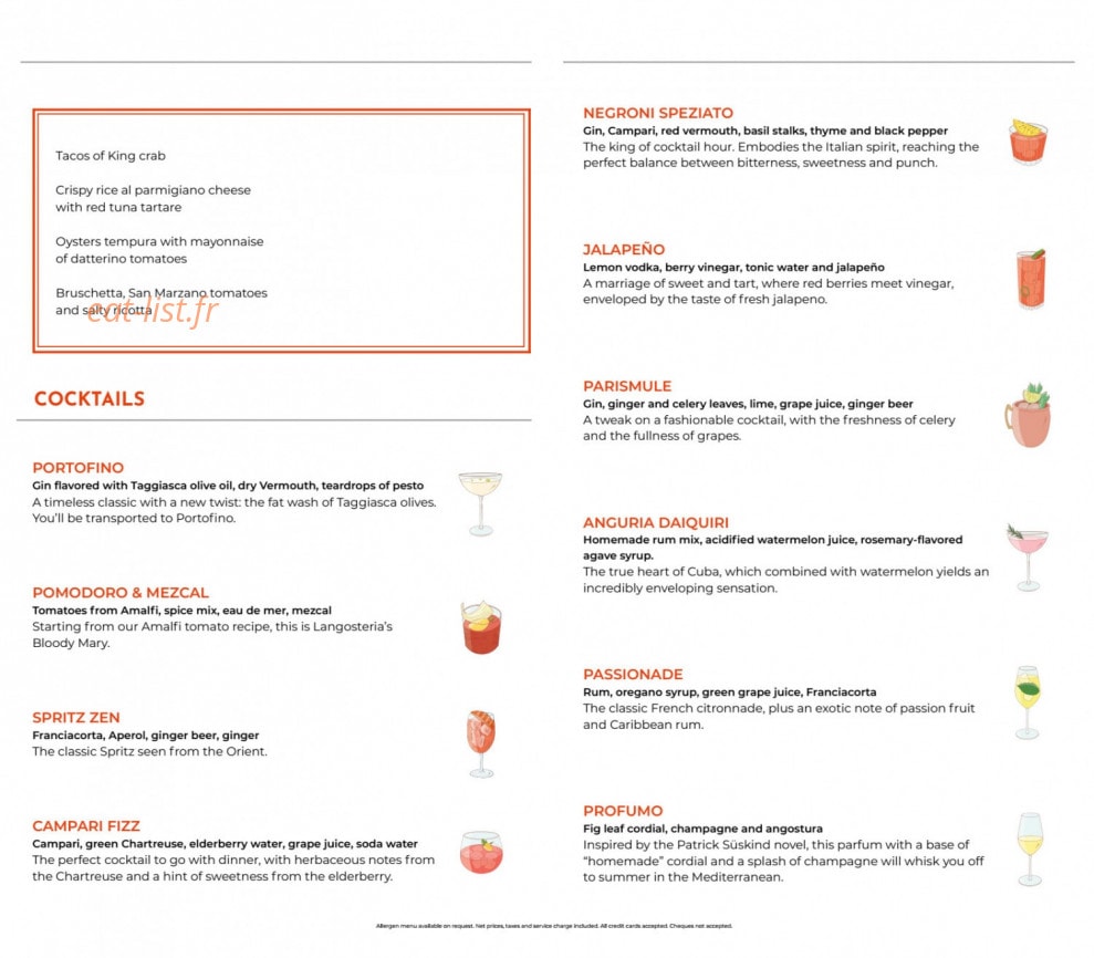 Langosteria — carte page 10
