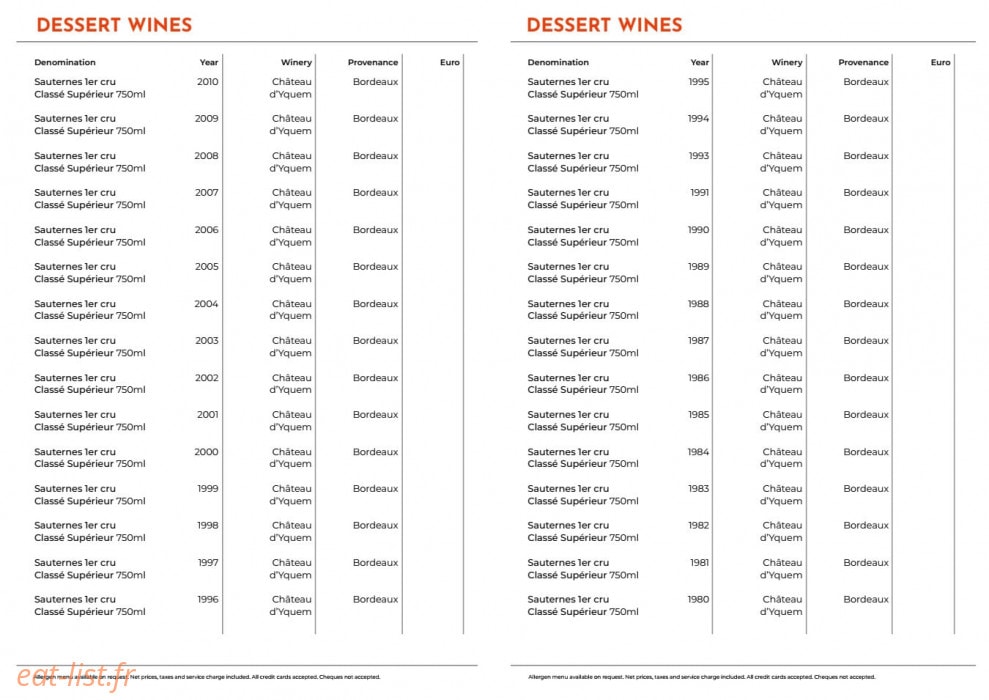 Langosteria — carte page 8