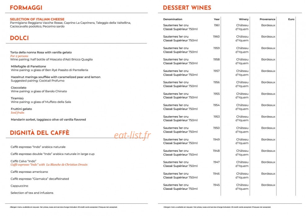 Langosteria — carte page 6