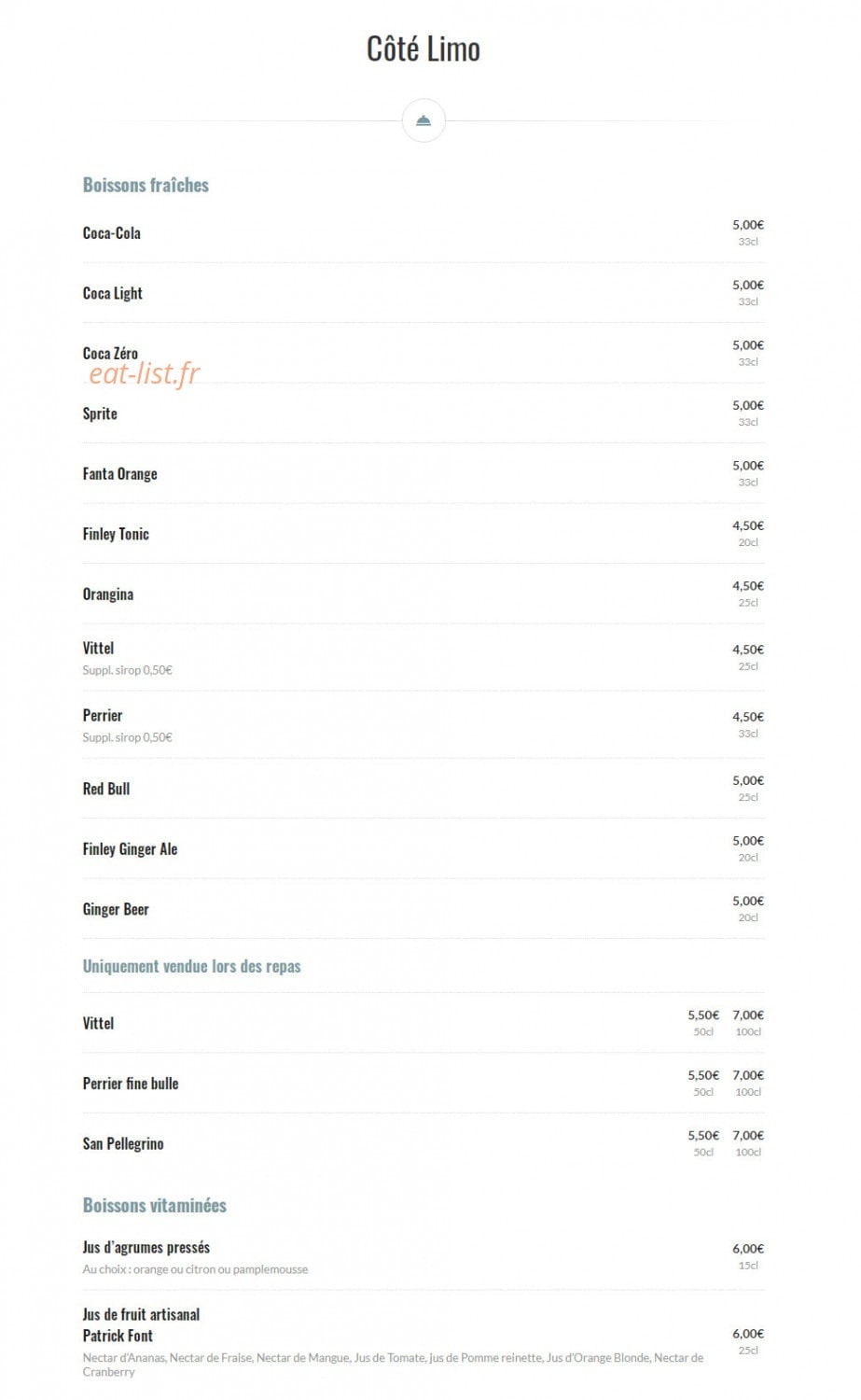 Le Café Plume — carte page 6