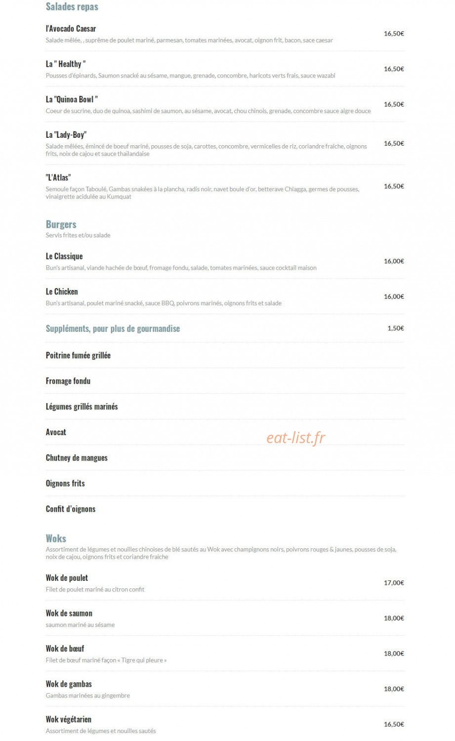 Le Café Plume — carte page 3