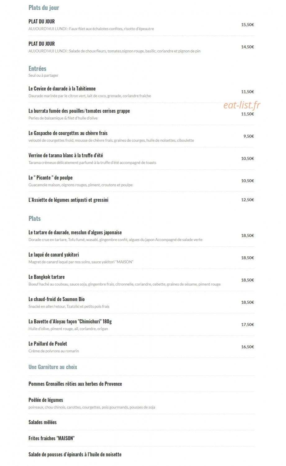 Le Café Plume — carte page 2