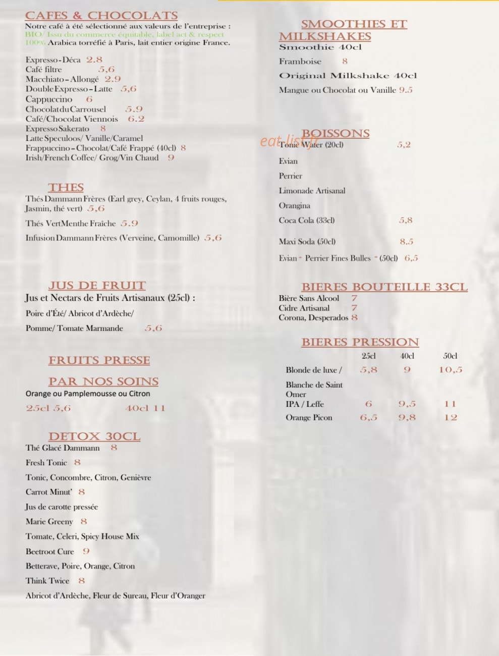 Le Carrousel — carte page 1