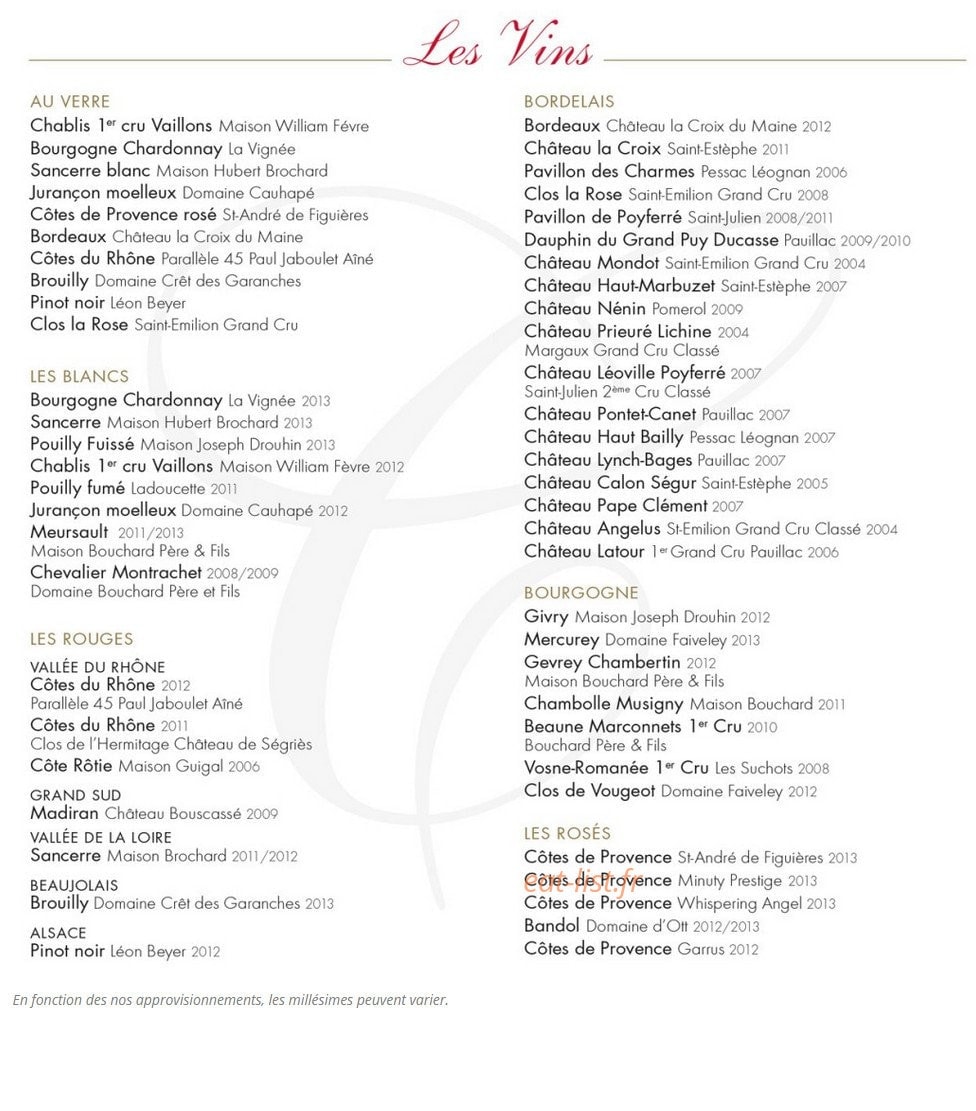 Le castiglione café — carte page 4