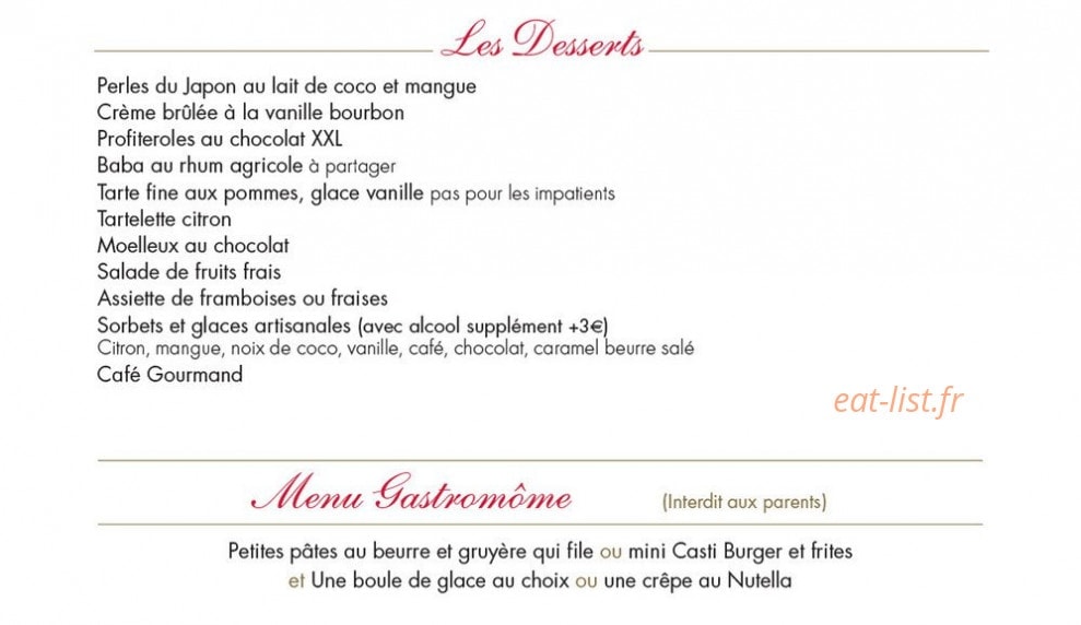 Le castiglione café — carte page 3