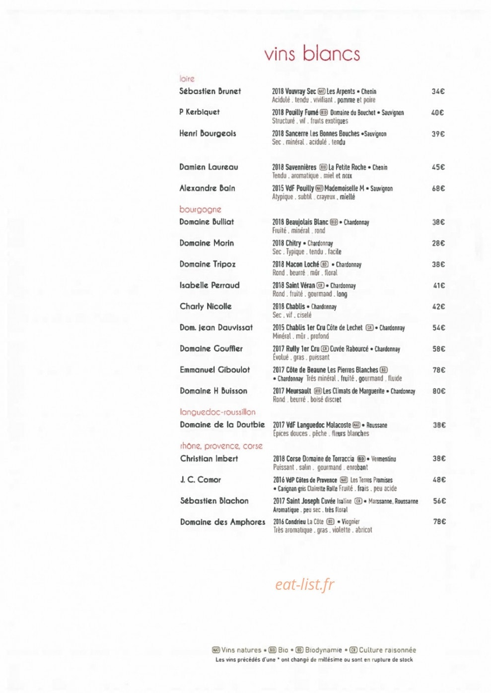 Le Fumoir — carte page 9