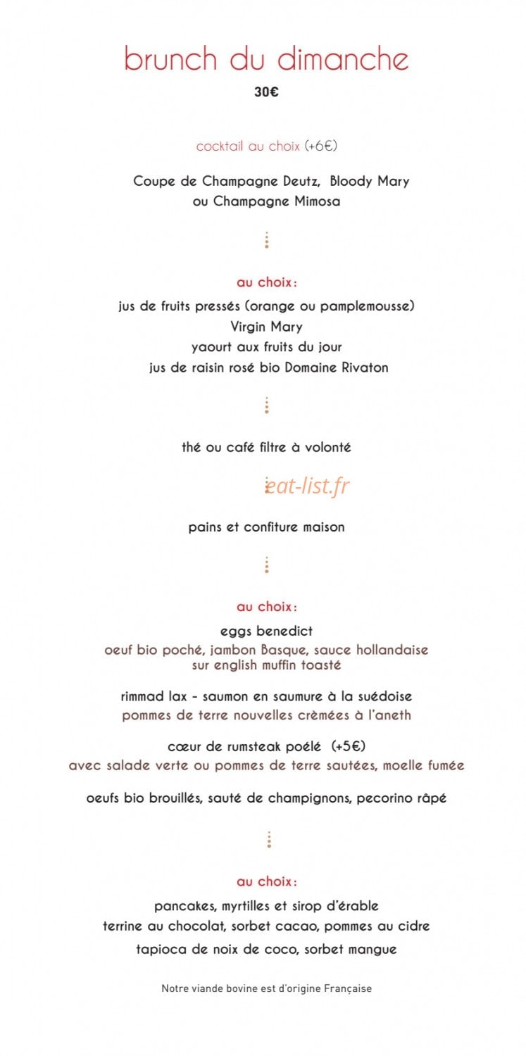Le Fumoir — carte page 2